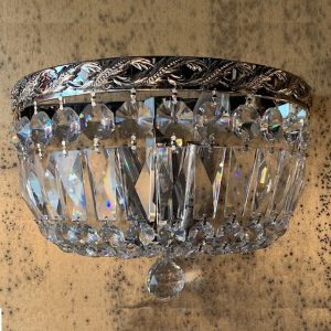 Бра никель и хрустальные кристаллы Swarovski Spectra, артикул 35126.5/2N