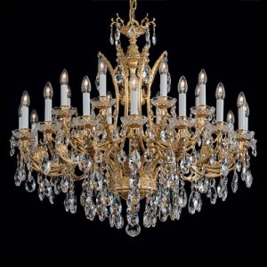 Люстра с кристаллами Сваровски Elements SW+PS, артикул 73706/24GSW